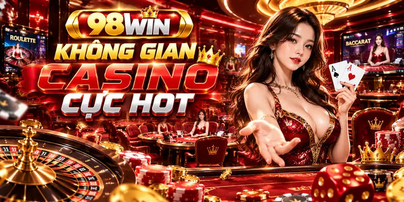 Không gian casino trực tuyến với thiết kế trực quan trên 98WIN.